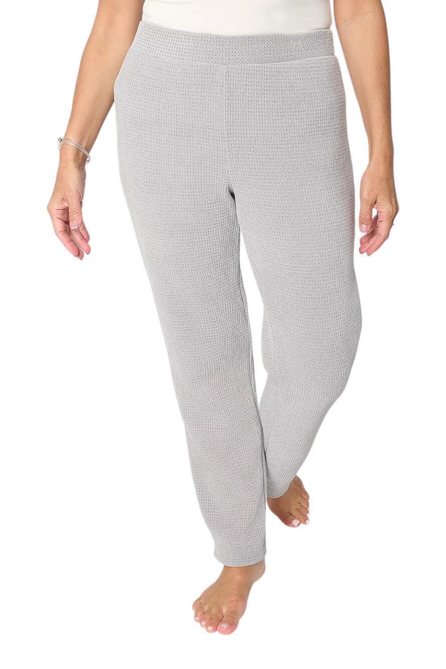 Modern Soul Women's Chenille Waffle Tapered Lounge Pant Grey Mist - Regular